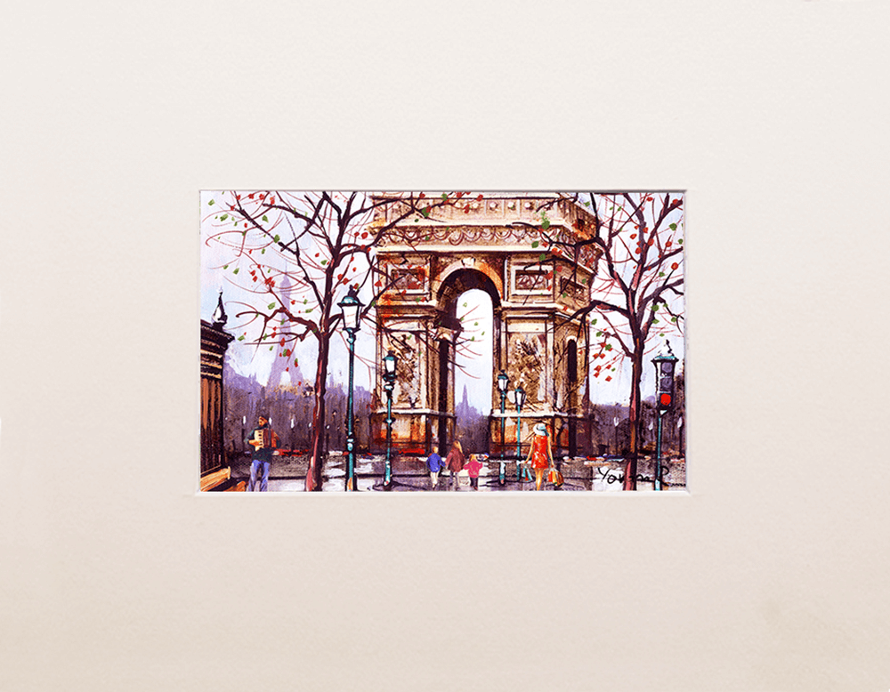 Paris-triumphal-arch-souvenirs-yovanart-2-mat