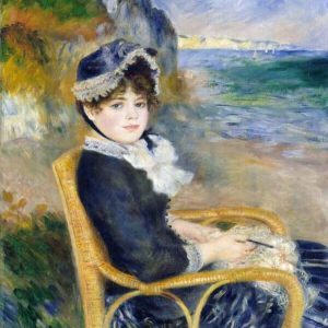 Renoar žena pored mora reprodukcije slika na kanvas platnu home dekor slike na zidu