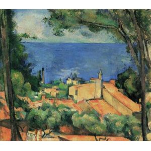 Pol Sezan crveni krovovi reprodukcije slika na kanvas platnu home dekor slike na zidu