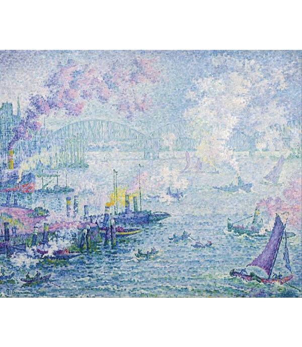 Pol-Sinjak-roterdamska-luka-reprodukcije-stampa-na-canvasu-bgcoolart Pol Sinjak luka roterdam slika na kanvas platnu home dekor slike na zidu