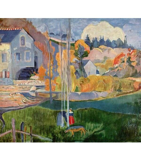 Pol_Gogen-pejzaž-bretanje-davidov-mlin-reprodukcije-štampa-na-canvasu-bgcoolart Pol Gogen pejzaž bretanje slika na kanvas platnu home dekor slike na zidu