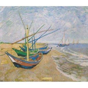 Van Gog crveni čamci reprodukcije slike na kanvas platnu home dekor na zidu