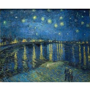 Van Gog zvezdana noć nad ronom reprodukcije slike na kanvas platnu home dekor na zidu
