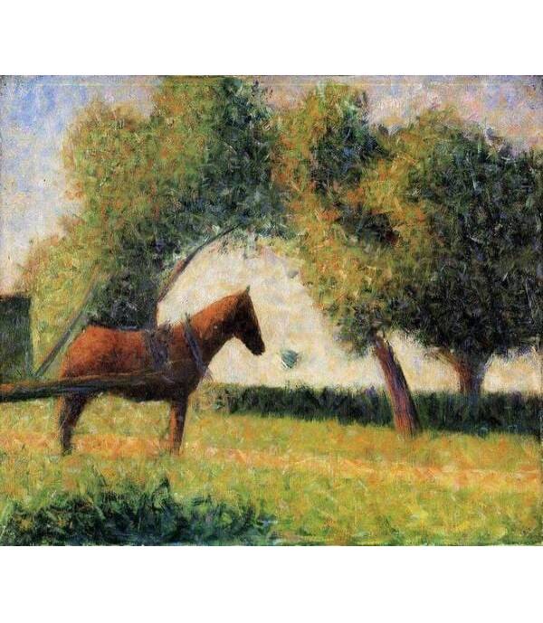 Žorž-Sera-konj-i-kola-reprodukcije-štampa-na-canvasu-bgcoolart Georges Seurat Žorž Sera konj kola štampa na kanvas platnu home dekor