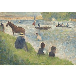 Georges Seurat Sera grand žat konji čamci reprodukcije štampa na kanvas platnu