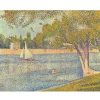 Georges Seurat Sera grand žat reka sena reprodukcije štampa na kanvas platnu