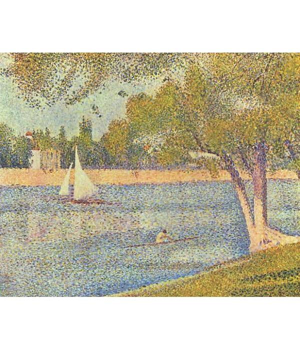 Žorž-Sera-reka-sena-sa-grand-žata-reprodukcije-štampa-na-platnu Georges Seurat Sera grand žat reka sena reprodukcije štampa na kanvas platnu