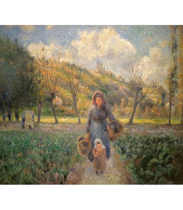 Kamij-Pisaro-u-povrtnjaku-štampa-na-kanvas-platnu Camille Pissarro Pisaro povrtnjak bašta štampa na kanvas platnu home dekor