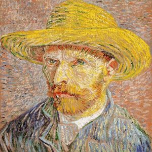 Van Gog autoportret sa slamnatim šeširom štampa na kanvas platnu home dekor